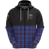 Elliot Modern Clan Half Of Tartan Zipper Hoodie